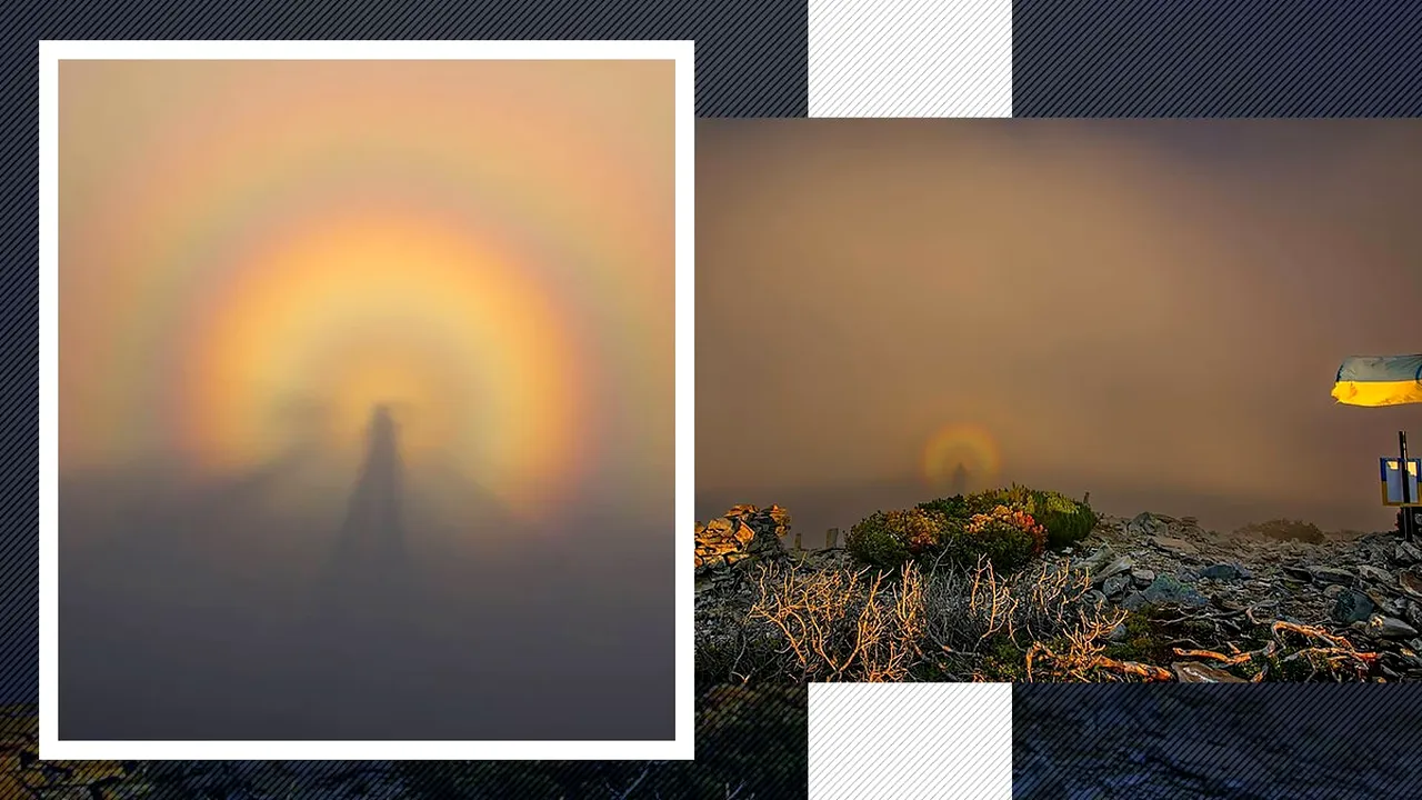 Imagini incredibile. Misteriosul fenomen care uimește oamenii de știință a fost surprins, din nou, în Munții Carpați. Cum apare “Fantoma Broken”, HALOUL curcubeu