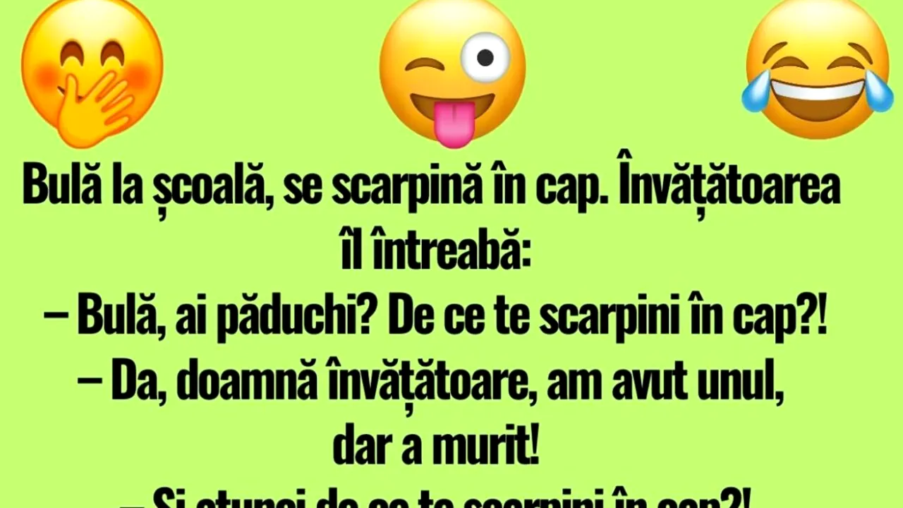 BANCUL ZILEI | Învățătoarea, Bulă și păduchii