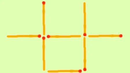 Test de inteligență cu chibrituri | Obțineți 2 pătrate mutând doar 2 bețe!