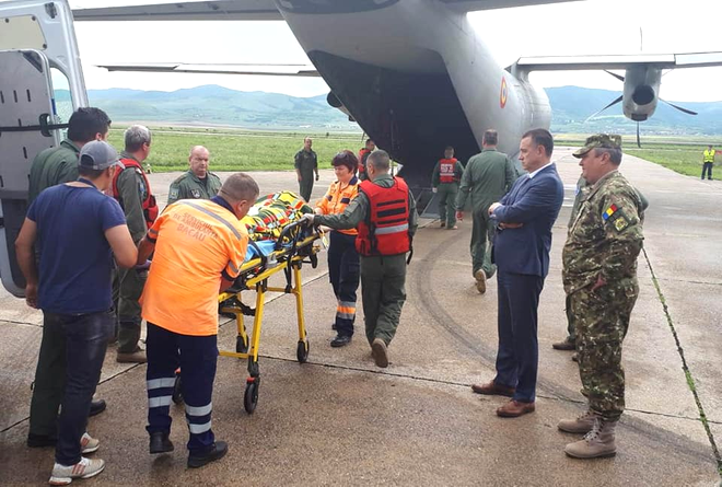 Al doilea pilot al avionului IAR 99 prăbușit la Bacău e transpoortat la spitalul din București