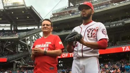 George Maior a dat lovitura de începere la un meci de baseball. CENTENARUL, aniversat pe stadionul Washington National