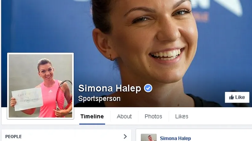 Simona Halep și-a lansat pagina oficială de Facebook: „Da, este adevărata Simona Halep