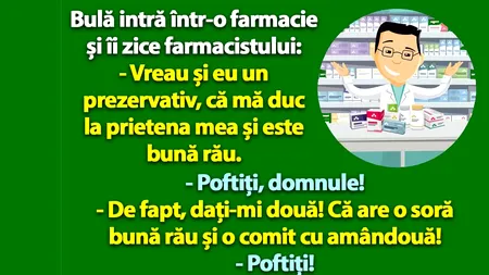 Bancul nopții | Bulă intră în farmacie: 