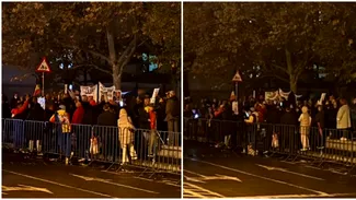 A 18-a noapte de proteste în fața Arestului Central, pentru susținerea lui Călin Georgescu. Oamenii cer eliberarea fostului prezidențiabil