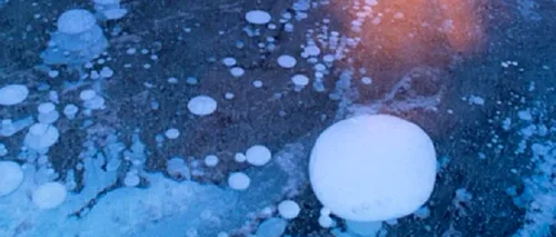 Ce a apărut într-un lac înghețat din Canada. GALERIE FOTO