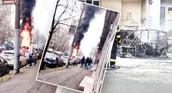 O femeie a ars de vie, blocată într-o mașină electrică în București. Un bărbat a reușit să se salveze, dar a fost rănit