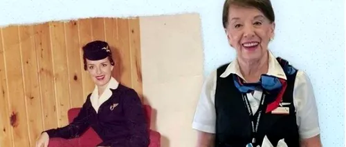 Ea este cea mai bătrână stewardesă din lume. Are 86 de ani și lucrează din 1957