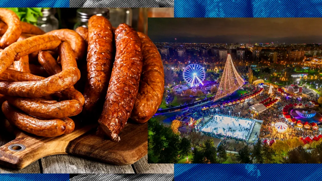 Cât costă o porție de cârnați afumați la Târgul de Crăciun din Parcul Drumul Taberei, West Side Christmas Market