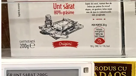 Nu e o EROARE! Cu câți lei a ajuns să se vândă un pachet de unt românesc, în Mega Image