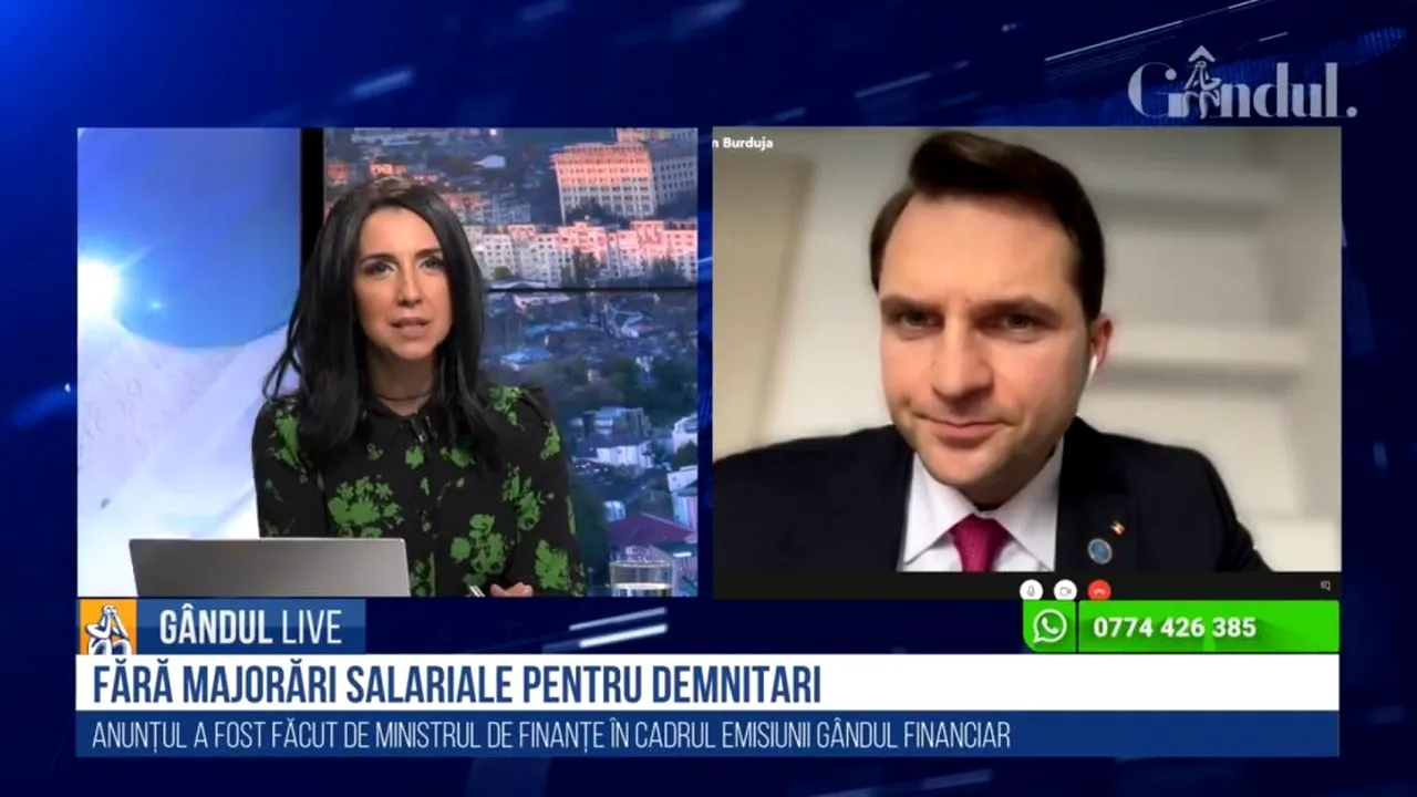 GÂNDUL LIVE. Sebastian Burduja, secretar de stat în Ministerul de Finanțe: „Rămânem la părerea că revenirea economică va fi în V / Vom continua investițiile în marile proiecte”