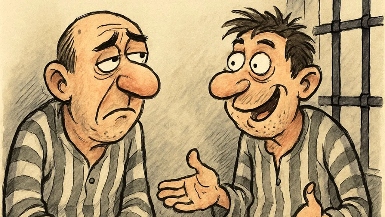 BANCUL ZILEI | Doi proaspăt arestați discută în celulă