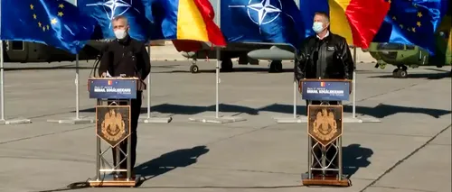 Secretarul general al NATO și <i class='ep-highlight'>Klaus</i> <i class='ep-highlight'>Iohannis</i>, vizită la baza aeriană Mihail Kogălniceanu. Stoltenberg: România nu este singură | VIDEO