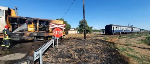 La un pas de tragedie: Locomotiva unui tren personal a luat foc în Bihor / Mecanicul-erou s-a ales cu arsuri de gradul II la picioare
