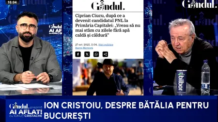 Se repetă soarta lui Călin Georgescu la Capitală? Cristoiu: ”Dacă Anca Alexandrescu are șanse, o scot”