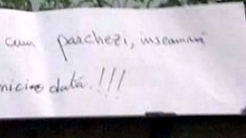 FOTO: Mesajul pe care un șofer român l-a găsit în parbriz