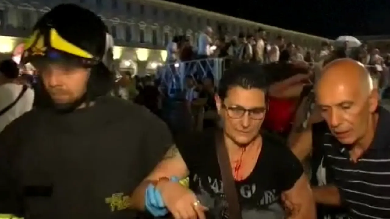 Haos la Torino. Mii de oameni s-au călcat în picioare după o alarmă falsă cu bombă. 1.000 de răniți. VIDEO