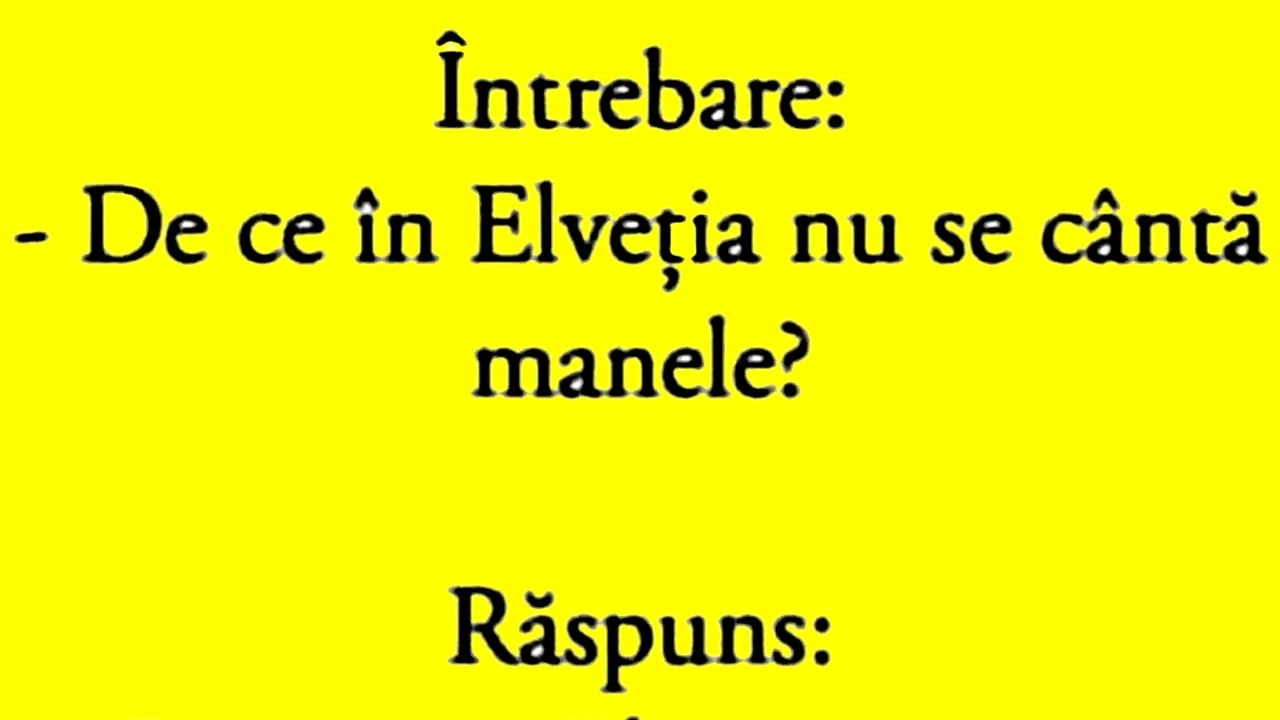 BANC | De ce în Elveția nu se cântă manele?