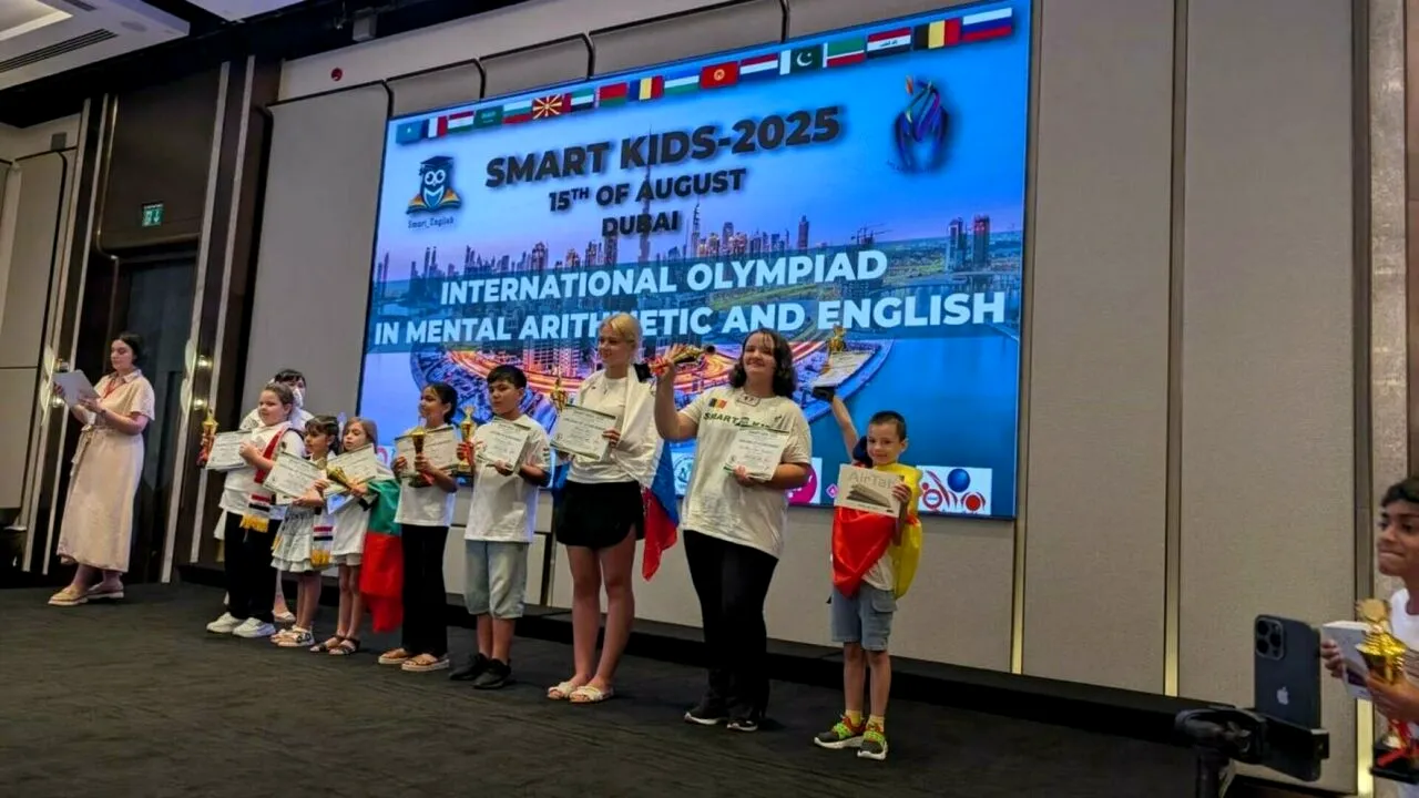 România, campioană la ARITMETICĂ mentală: Elevii ieșeni s-au clasat pe primele locuri la Olimpiada Mondială organizată în Dubai