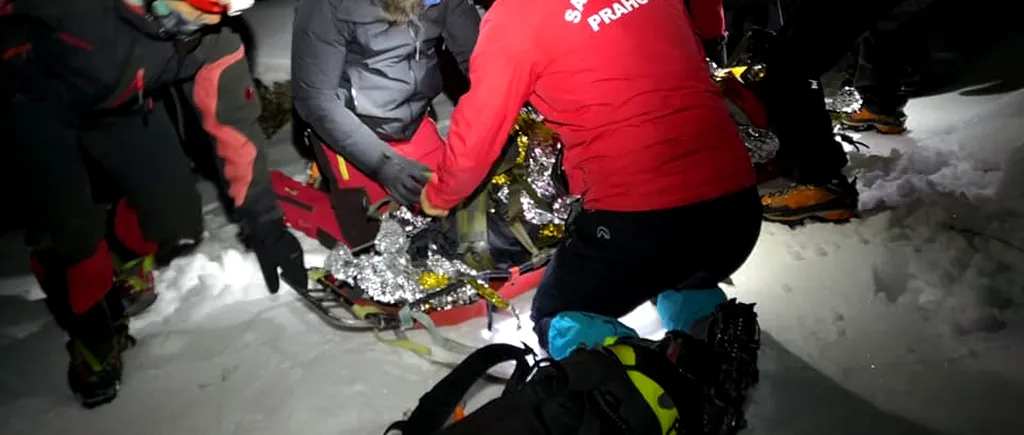 Primele imagini de la tragedia din Bucegi, unde doi alpiniști au fost găsiți decedați