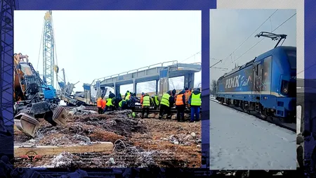 Ultimul vagon al TRENULUI DERAIAT în Olt, repus pe șine. Trafic parțial reluat. VIDEO, ultimele clipe de viață ale mecanicului decedat