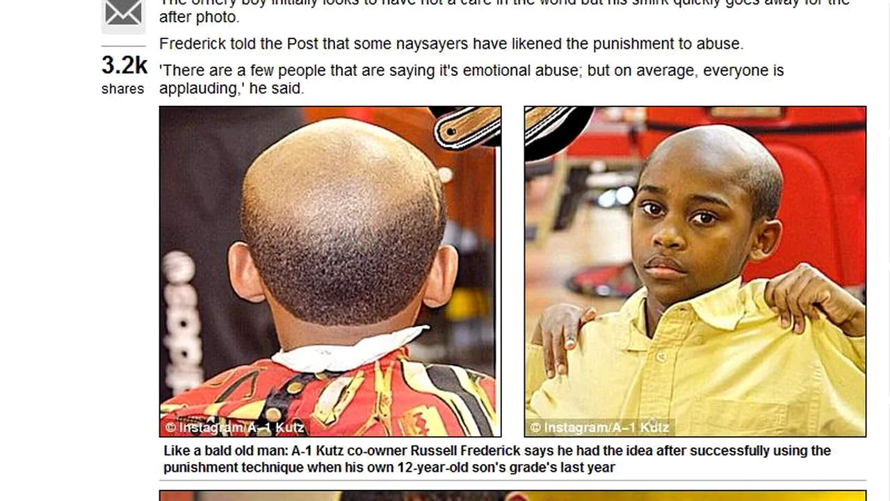 Un frizer din SUA îi pedepsește pe copiii năzdrăvani într-un mod inedit. Ce presupune „tunsoarea Benjamin Button