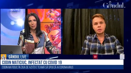 Codin Maticiuc, infectat cu Covid-19! Exclusiv la GÂNDUL LIVE: Părinții au avut coronavirus înaintea mea. Sunt plini de anticorpi! / O să stau 14 zile acasă (VIDEO)