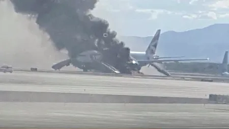 Un avion British Airways a luat foc pe o pistă din Las Vegas. Accidentul s-a soldat cu 13 răniți