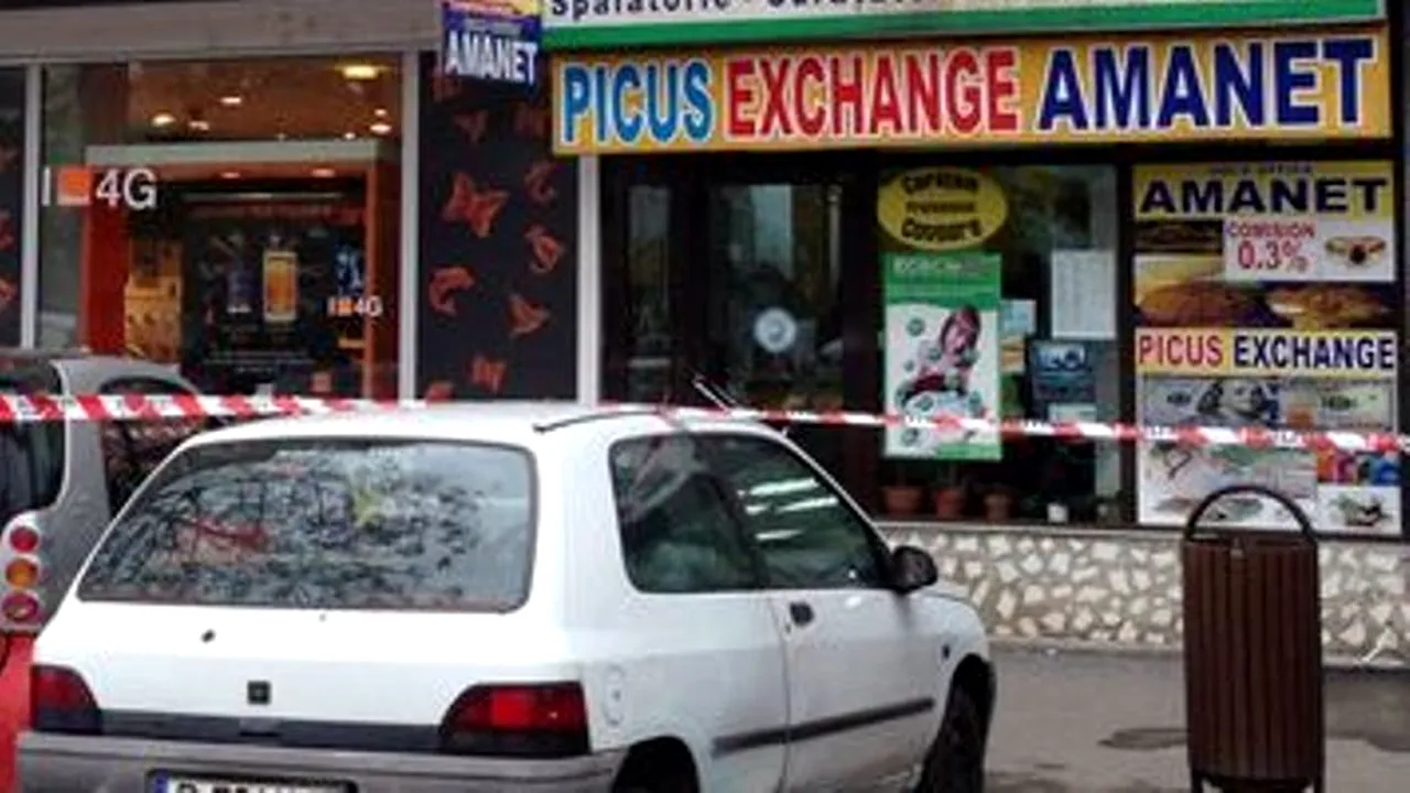 Jaf la o casă de schimb valutar din București