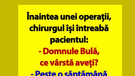 BANC | „Domnule Bulă, ce vârstă aveți?”