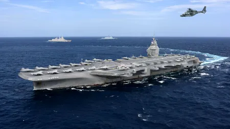 Primele imagini cu „monstrul” mărilor. Franța ridică PANG, cel mai mare portavion din istoria Europei!