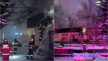 Incendiu în Pipera. A ars patiseria din apropierea stației de metrou