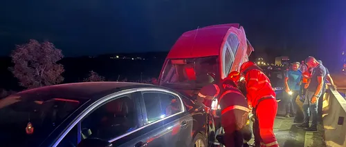 FOTO-VIDEO | Carambol cu patru mașini, pe un drum național din județul Olt. Care este bilanțul victimelor