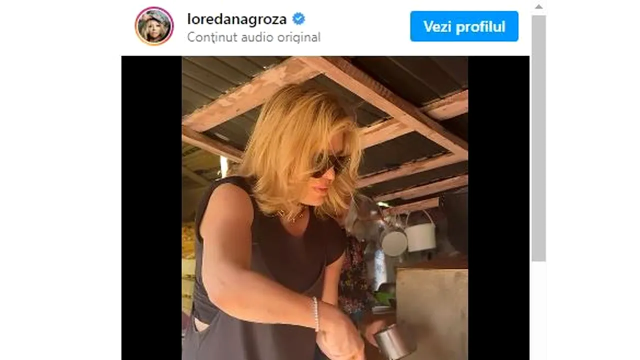 Imagini VIRALE cu Loredana Groza. Artista a făcut mămăligă la petrecerea organizată pentru tatăl său, care a împlinit vârsta de 87 de ani
