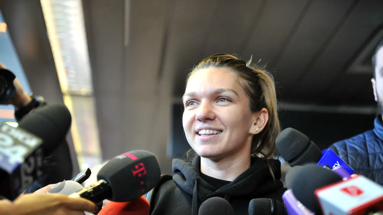 Mesajul transmis de Simona Halep la întoarcerea în țară. Cum a fost surprinsă sportiva pe aeroport