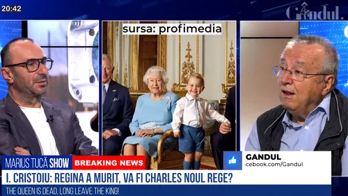 VIDEO | Ion Cristoiu: „Regina a murit, va fi Charles noul rege? Asta e cea mai importantă știre. La ora actuală, este această dramă omenească a lui Charles, care a stat atâta vreme”