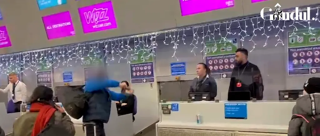 VIDEO EXCLUSIV - Scene incredibile pe un aeroport din Londra. Un român și-a rupt pașaportul de supărare că i s-a anulat zborul Wizz Air: „Rup tot. I want to travelling” / Reacția companiei