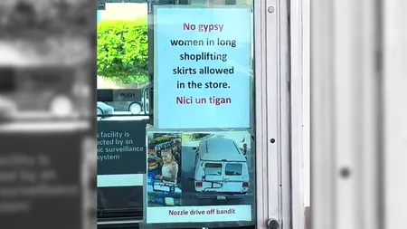 VIDEO | Mesaj rasist, tradus în română, afișat într-o benzinărie Chevron din Los Angeles: „Nici un țigan”. Reacțiile internauților