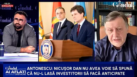 Crin Antonescu taxează declarația lui Nicușor Dan privind alegerile anticipate: Nu ai voie niciodată să spui asta/Ești apărătorul prestigiului minimal al țării tale
