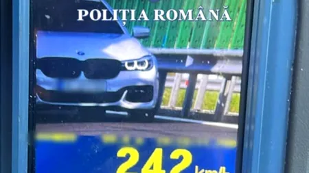 Ce a pățit un șofer de 26 de ani după ce a fost prins de radar în timp ce rula cu 242 km/h pe Drumul Expres 12