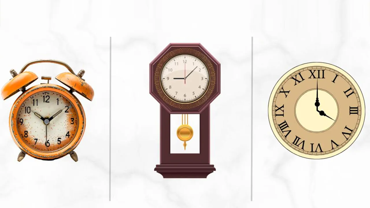 Test de personalitate | Alege un ceas dintre cele 3 din imagine! Răspunsul îți va spune cât de organizat ești, de fapt