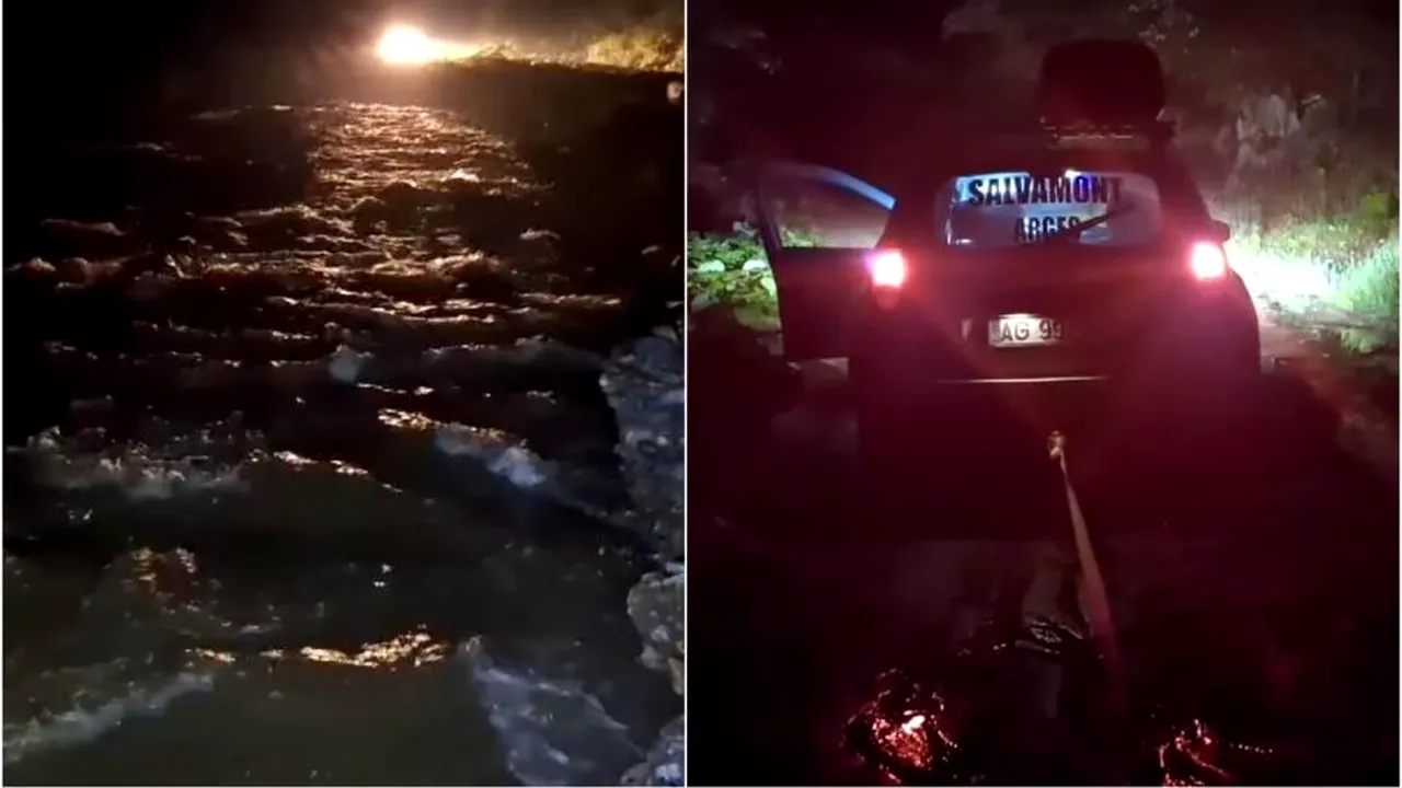 Salvamontiștii au evacuat mai mulți turiști BLOCAȚI în Munții Făgăraș. Drumurile au fost distruse din cauza vijeliilor