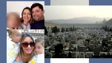 Familia de români care a murit în incendiul de la BOLOGNA, condusă de 10 preoți pe ultimul drum. Cei trei copii au fost îmbrăcați în hăinuțe albe