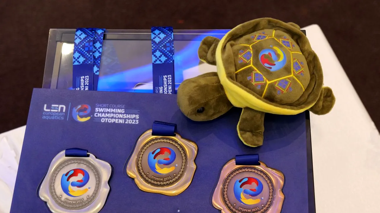 Medalii cu inserții TRICOLORE și bujori la Europenele de înot în bazin scurt! Sunt trofee unicat