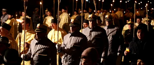 Procesiune cu lumânări și torțe, la Grădina Icoanei, în ajunul Duminicii Ortodoxiei