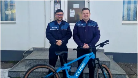 Bicicletă de mii de euro, furată de la un bărbat din Germania, găsită de polițiști în Vrancea: ”Mulțumesc foarte mult! Este incredibil!