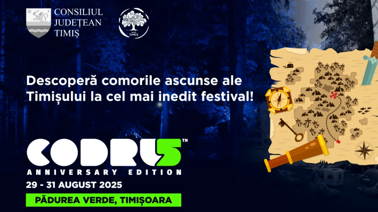 TIMIȘUL își dezvăluie comorile la Festivalul „Codru”. Trei zile de muzică, energie și activități memorabile în natură (P)