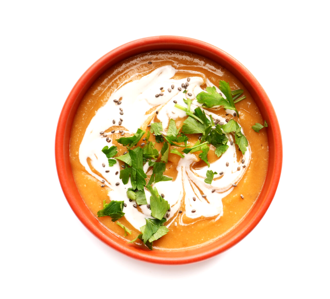 Supa cremă de linte și iaurt grecesc. Sursa Foto: Shutterstock