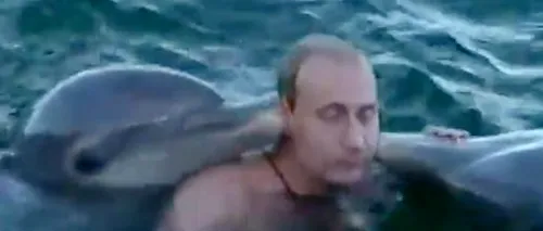 Vladimir Putin, filmat în timp ce înoată cu delfinii într-o stațiune cubaneză - VIDEO