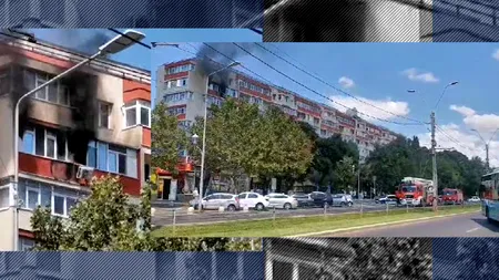 VIDEO | Incendiu violent în București! Arde un apartament din zona Piața Progresul