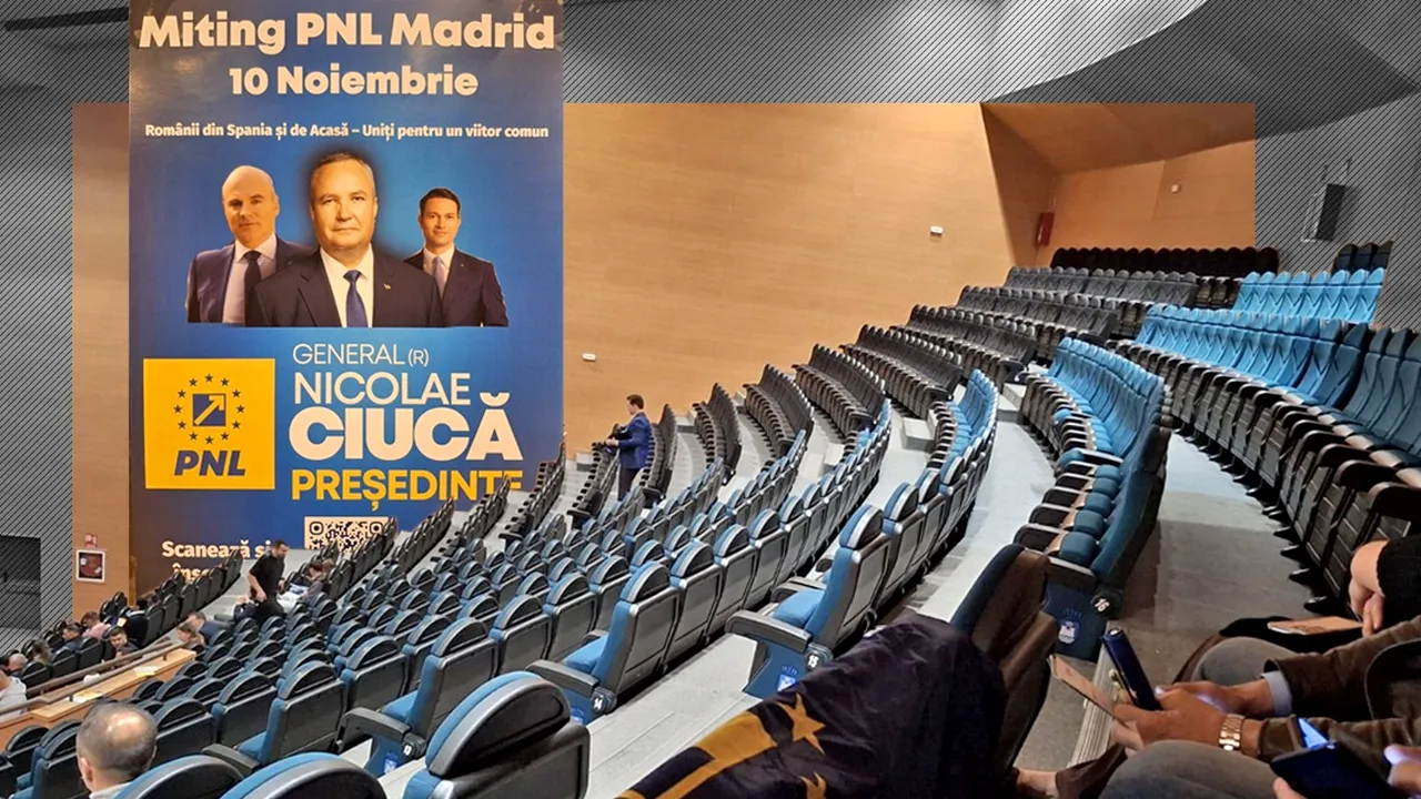 Miting electoral EȘUAT al lui Nicolae CIUCĂ, la MADRID. PNL Spania nu a reușit să aducă 1000 de SUSȚINĂTORI